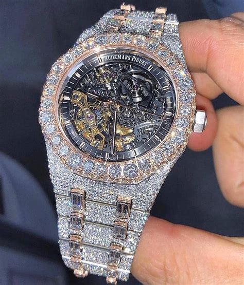 iced out replica ap watch|diamond watch iced out.